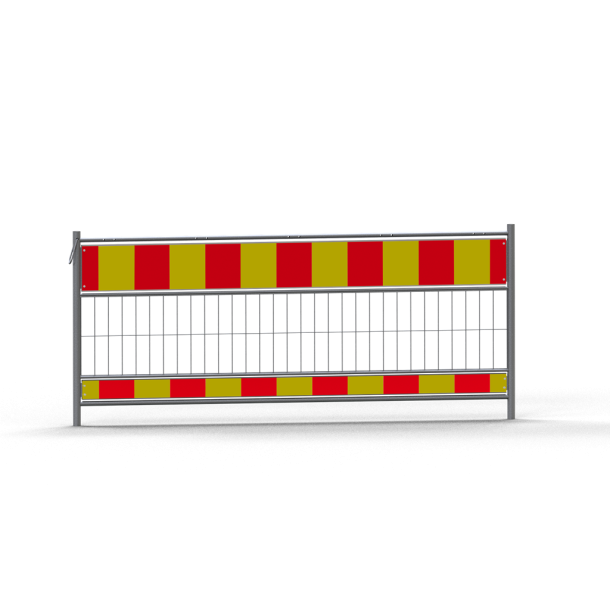 Panel fence | according to TL | film RA2/B | length: 2.40 m | red / yellow